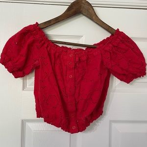 H&M Women’s Red Crop Top